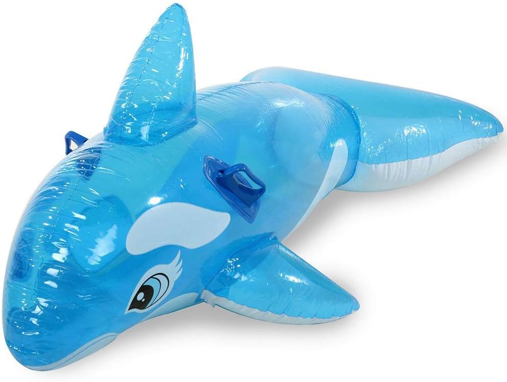 Intex 58523NP – Aufblasbares Reittier Blaue Orca, Vinyl, Blau, 152×114 cm