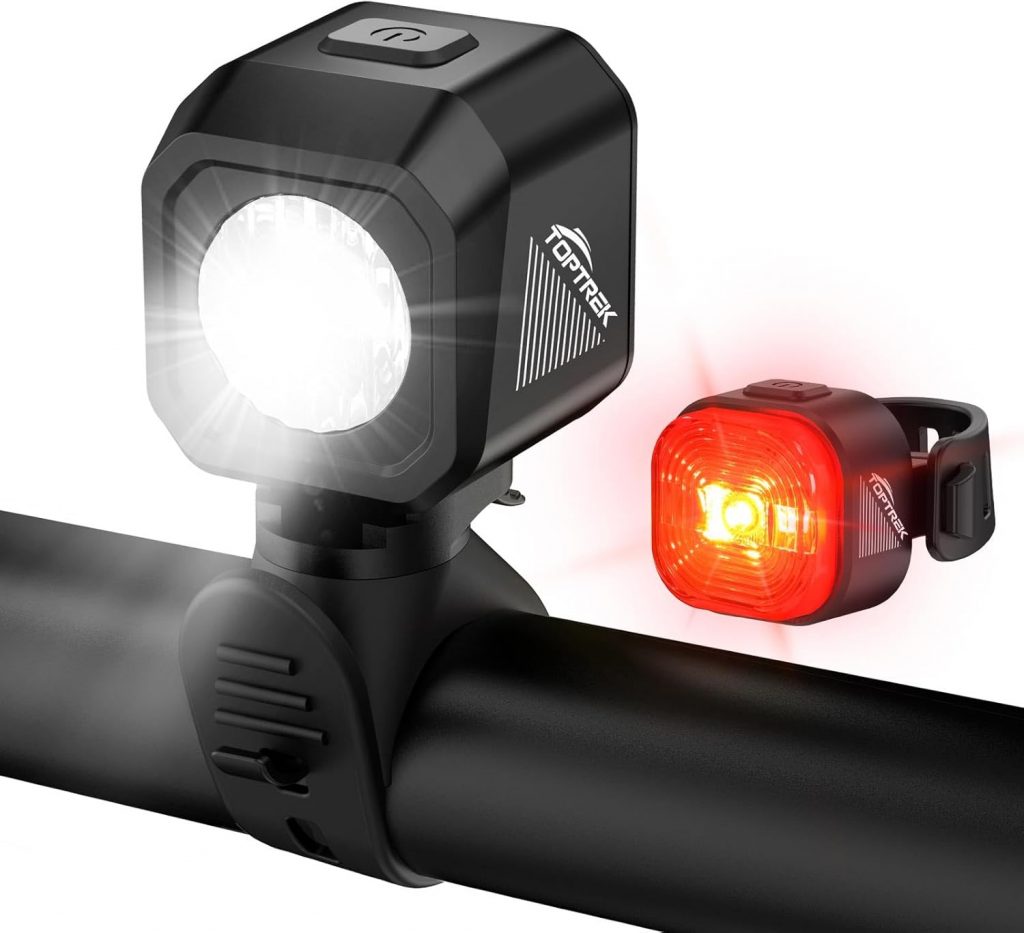 toptrek Fahrradlicht Set USB Aufladbar, StVZO zugelassen Fahrrad Lichter Led…