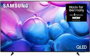 Samsung QLED 4K Q6FA 55 Zoll (138 cm) UHD Fernseher, 100% Farbvolumen für satte Farben, Quantum HDR, 4K Upscaling, Knox Security, Kostenlos 900 Sender TV Plus