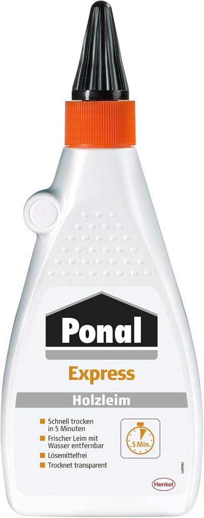 Ponal Express Holzleim, transparent und schnell trocknender Holzkleber für…