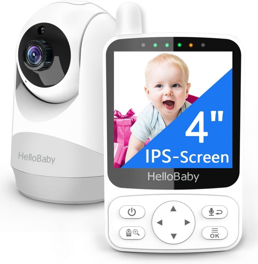 HelloBaby Babyphone mit Kamera,29 Stunden Akkulaufzeit Babyfon,318°/120° Baby…
