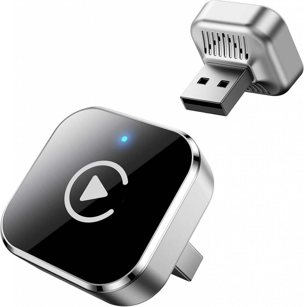 Wireless CarPlay & Android Auto Adapter, Kabelloser CarPlay & Android Auto Dongle, Plug & Play USB Adapter, Schnelle Automatische Verbindung, Für iPhone Android, Kompatibel mit Autos ab 2016, Silber