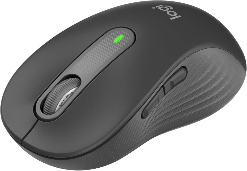Logitech Signature M650 L Kabellose Maus – für große Hände, Leise Klicks, Anpassbare Seitentasten, Bluetooth…