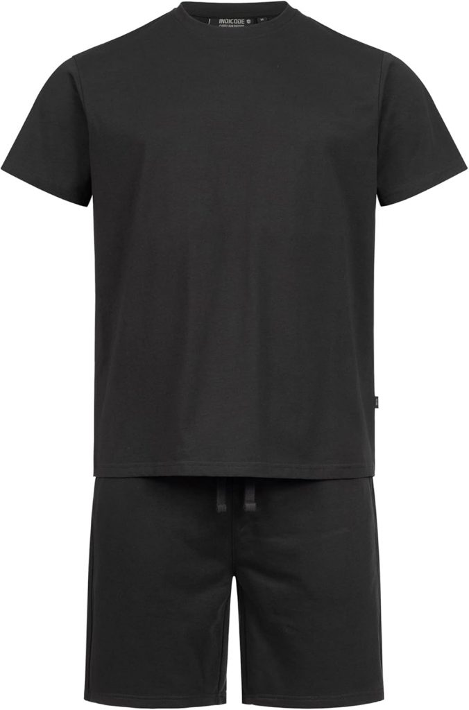 Indicode Herren Comfy Shorts & Shirt Set Sweatshorts & T-Shirt Bundle aus Baumwollmischung