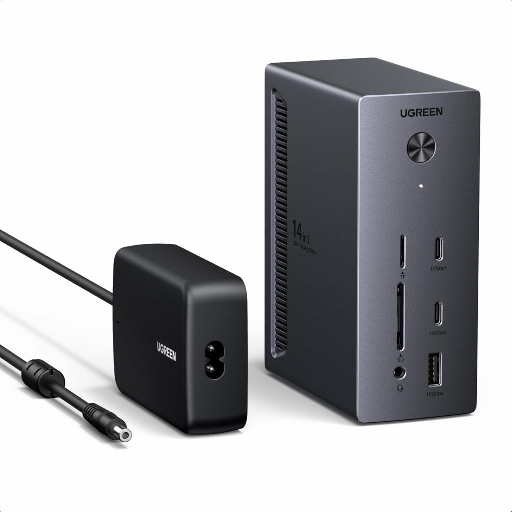 UGREEN Revodok Pro Triple Display Dock【Nur für Windows-Laptop】 2HDMI & DP mit 8K…