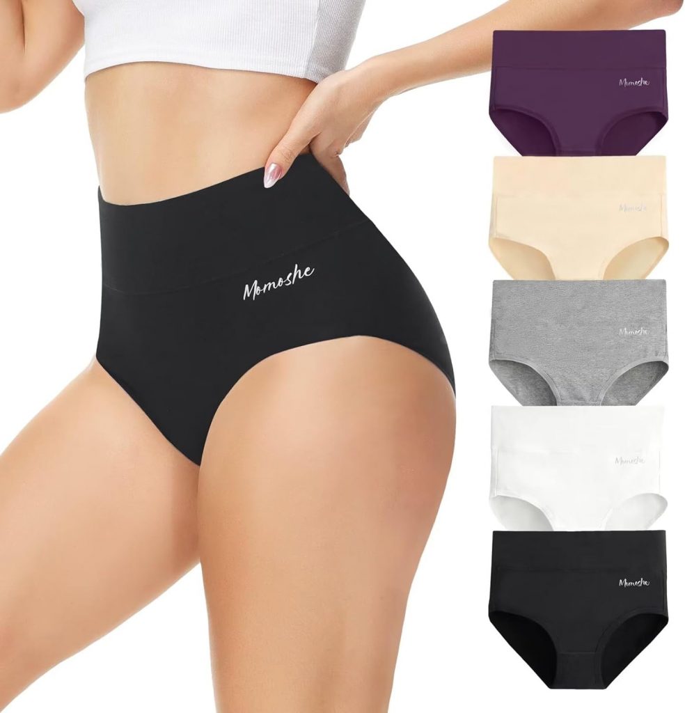 Unterhosen Damen 5er Pack Baumwolle Hohe Taille Unterwäsche Frauen Stretch…