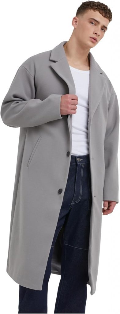 Urban Classics Herren Long Coat wolfgrey, XL