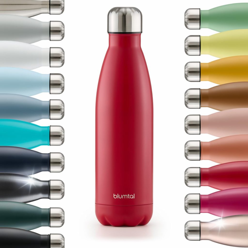 Blumtal Trinkflasche 1000 ml Edelstahl – auslaufsichere Isolierflasche – BPA-freie Trinkflasche kalt & warm…