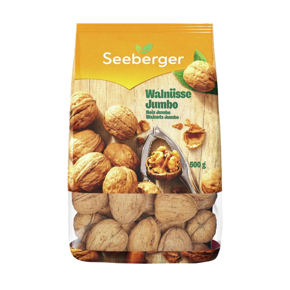 Seeberger Walnüsse Jumbo 10er Pack: Extra große Walnusskerne mit Schale – ideal…