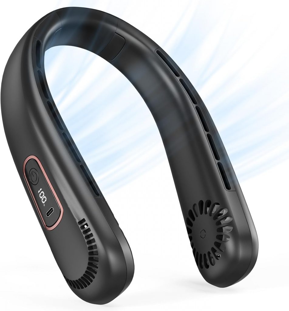 AICPAN Nackenventilator – USB Nackenventilator mit 360° Luftstromr, 5000mAh…