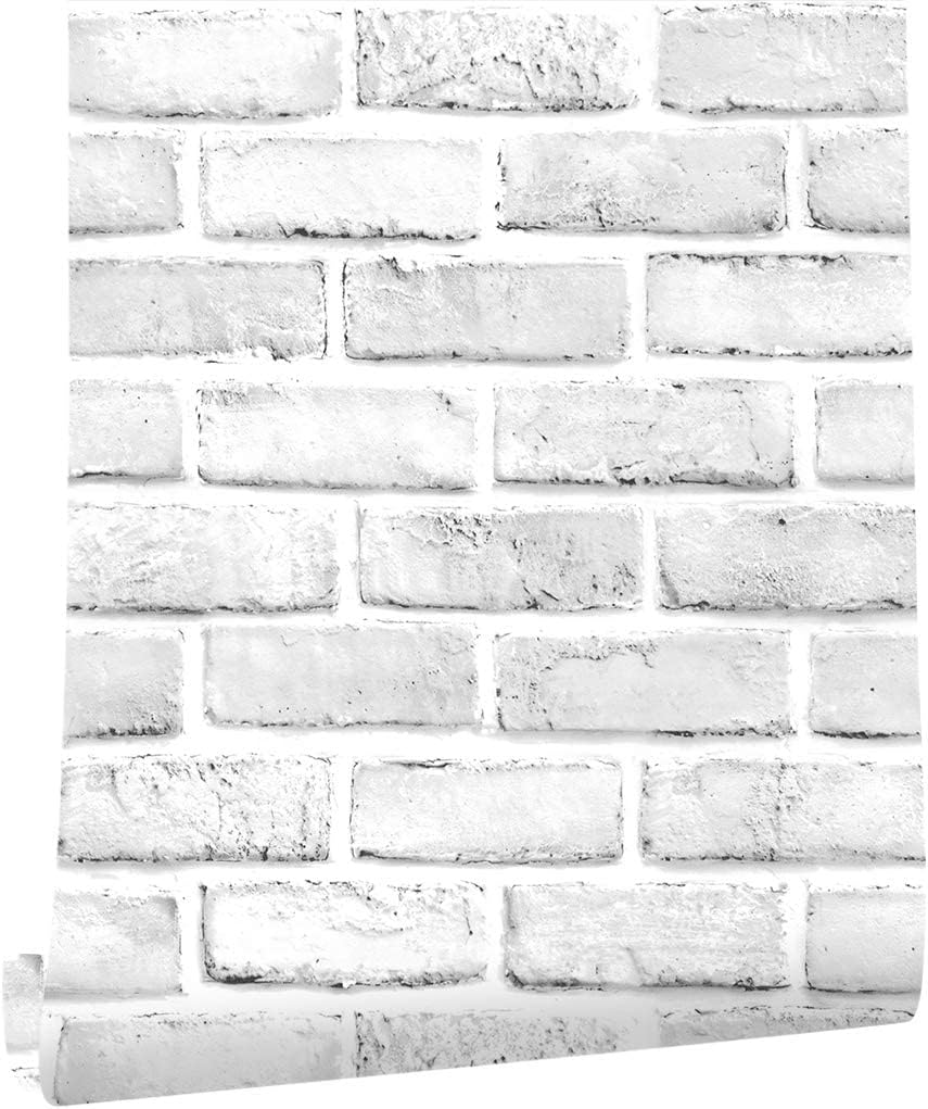 myforHD Selbstklebend Tapete Wandpapier Ziegel Selbstklebende Wandaufkleber 44cmX600cm Vintage Backstein Stein…