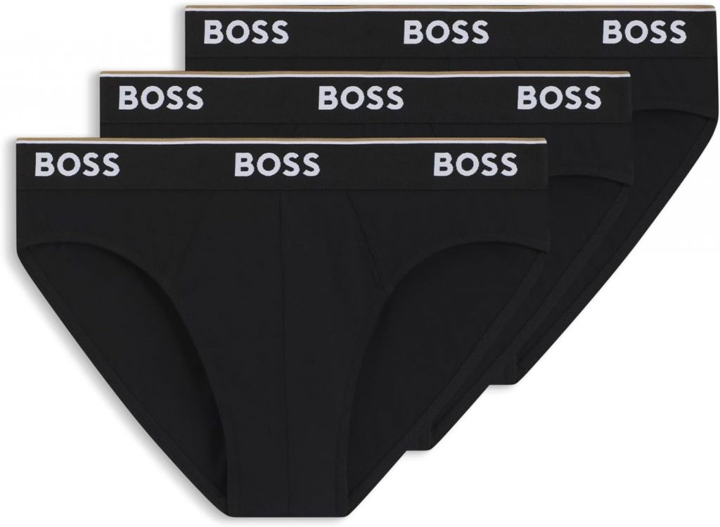 BOSS Herren Power Slips Briefs Unterhosen Cotton Stretch 3er Pack