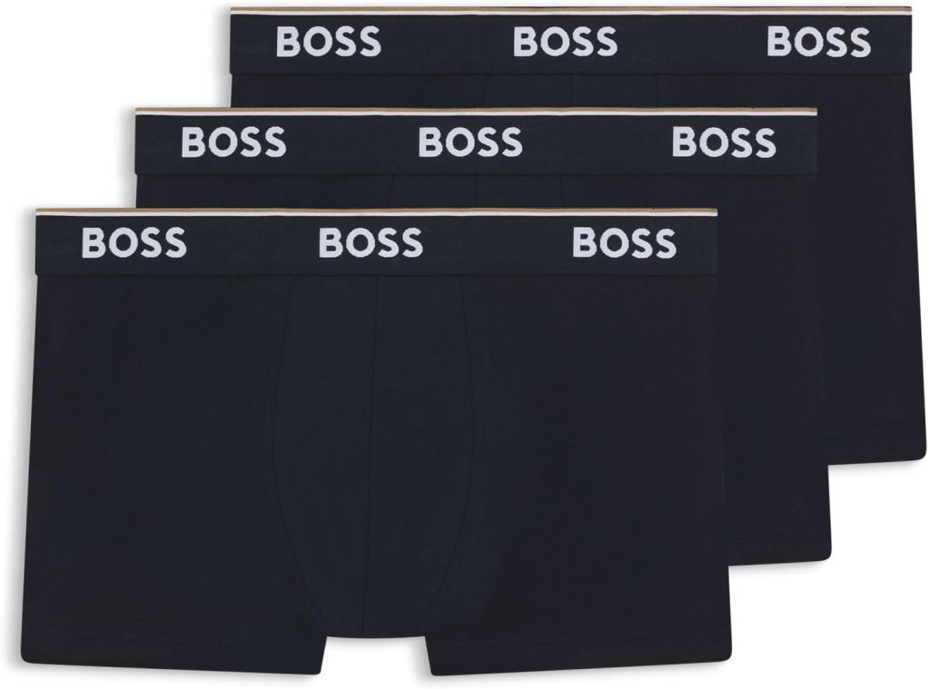 BOSS Herren Power Boxer Trunks Unterhosen Cotton Stretch 3er Pack