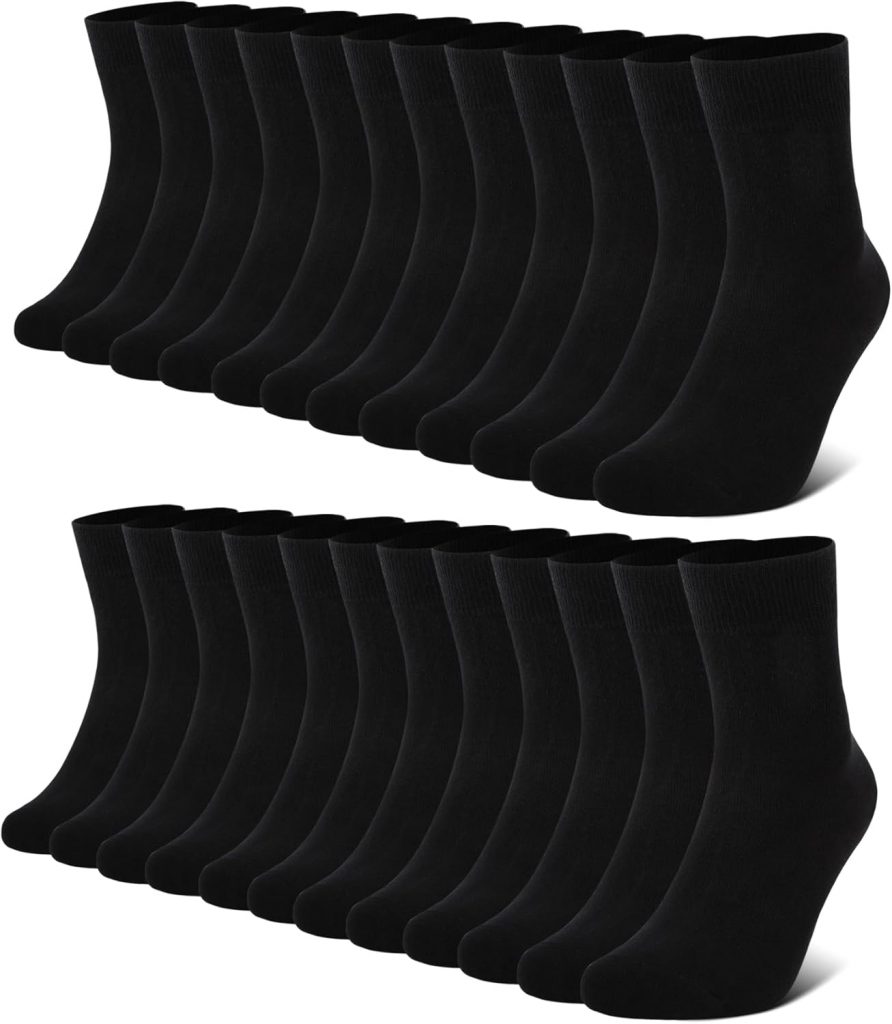 FALARY Socken Herren 39-42 Schwarz Baumwolle Sportsocken Damen Herrensocken 12 Paar Sport Socks Winter Atmungsaktiveā¦