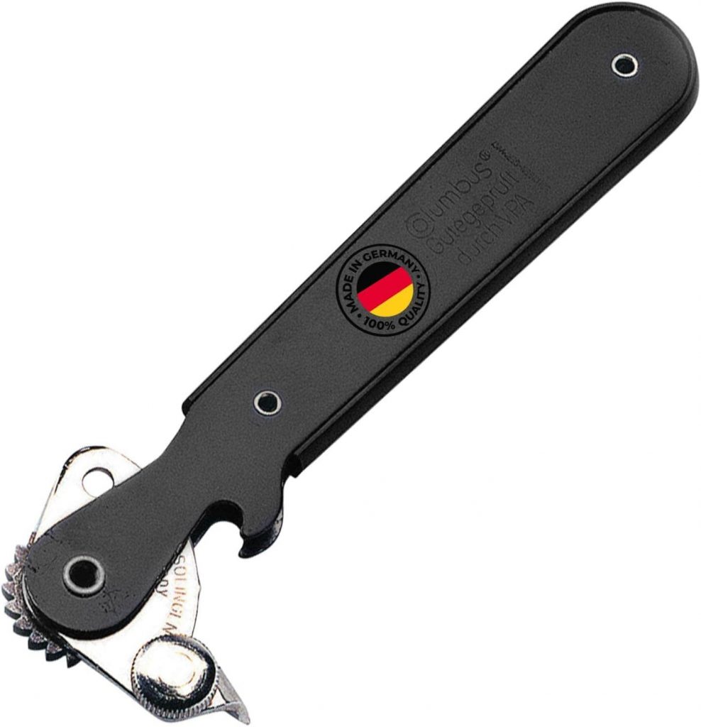 Westmark Hebeldosenöffner, mit Kapselheber, Länge: 16,2 cm, Stahl, Columbus, Farbig sortiert: Schwarz/Rot/Silber, 1025