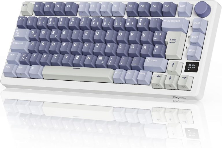 👑 RK ROYAL KLUDGE M75 Gaming Tastatur kabellos 75% TKL Mechanische Tastatur RGB 2,4 GHz Wireless/Bluetooth/USB-C QWERTZ mit OLED-Smart-Display und Knopf Hot Swappable Braune Schalter, Lavendelviolett69,98€ statt 99,99€ - 31,00 % 🔥🚚 Verkauft von Super Genverse und Versand durch Amazon755 Bewertungen: 4.0 / 5.0 ⭐️⭐️⭐️⭐️🛒 zu Amazon https://www.amazon.de/dp/B0BRZ2GB36/?amp%3Btag=preisfehlerheute-21&amp%3Bth=1&amp%3Bpsc=1&tag=preisfehlerheute-21