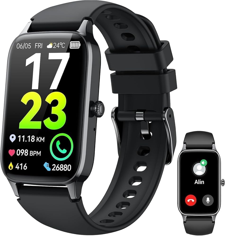 Smartwatch Herren Damen 2026, 1,57" HD Fitnessuhr Herren mit Telefonfunktion&hellip;