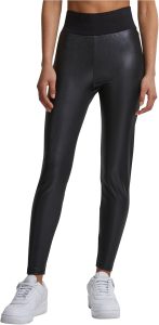 🤴 Urban Classics Damen Ladies Faux Leather High Waist Leggings