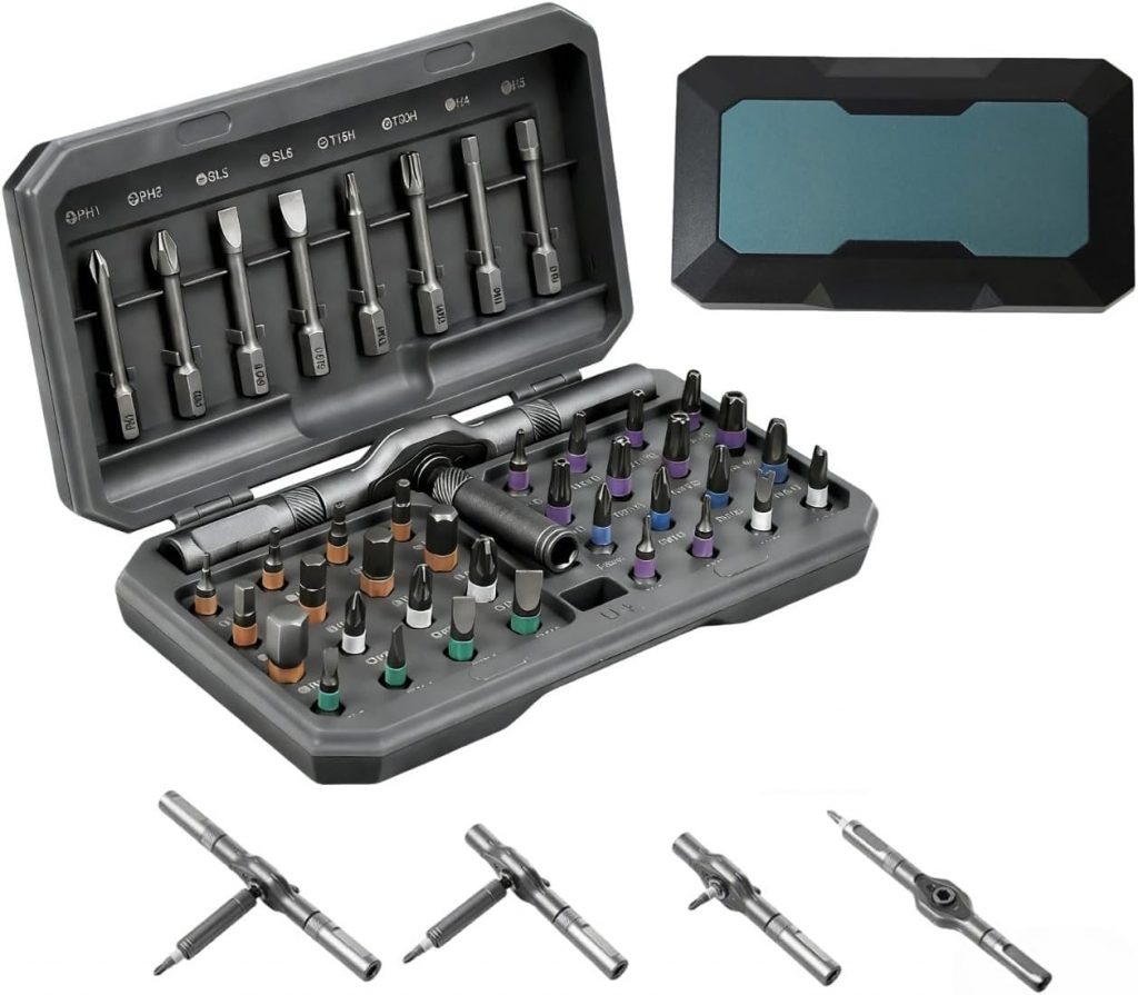 ASOUUNLD 42 in 1 Magnetischer Schraubendreher Set mit Ratschengriff Abnehmbar…