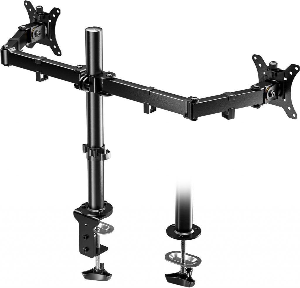 BONTEC Monitor Halterung 2 Monitore für 13-30 Zoll Bildschirm, Monitor Stand…
