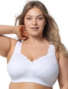 👑 Damen Amelia Minimizer BH ohne Bügel - Bequeme Baumwoll-Unterwäsche mit Breiten Trägern - bügelloser Komfort für große Brüste mit starkem Halt