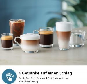 🤴 Philips 2300 Series Kaffeevollautomat - 4 Getränke, Modernes Farb-Touchscreen-Display, LatteGo-Milchsystem, SilentBrew, 100% Keramikmahlwerk, AquaClean Filter, Mattschwarz (EP2330/10)341,99€ statt 499,99€ - 32,00 % 🔥🚚 Verkauft durch Amazon und Versand durch Amazon4,186 Bewertungen: 4.2 / 5.0 ⭐️⭐️⭐️⭐️🛒 zu Amazon