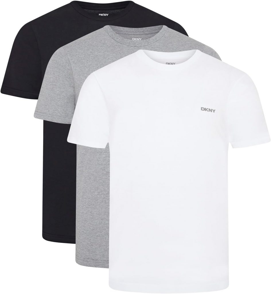 DKNY Herren Giants Herren-T-Shirt, Schwarz/Weiß/Grau, XL EU
