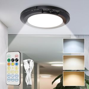 Led Deckenleuchte Mit Bewegungsmelders, Deckenleuchte Mit Bewegungsmelder, Lampe Mit Bewegungsmelder Innen, Led Bewegungsmelders Innen Mit Timer, 3 Farbtemperaturen Für Flur Treppe Keller Balkon Lager