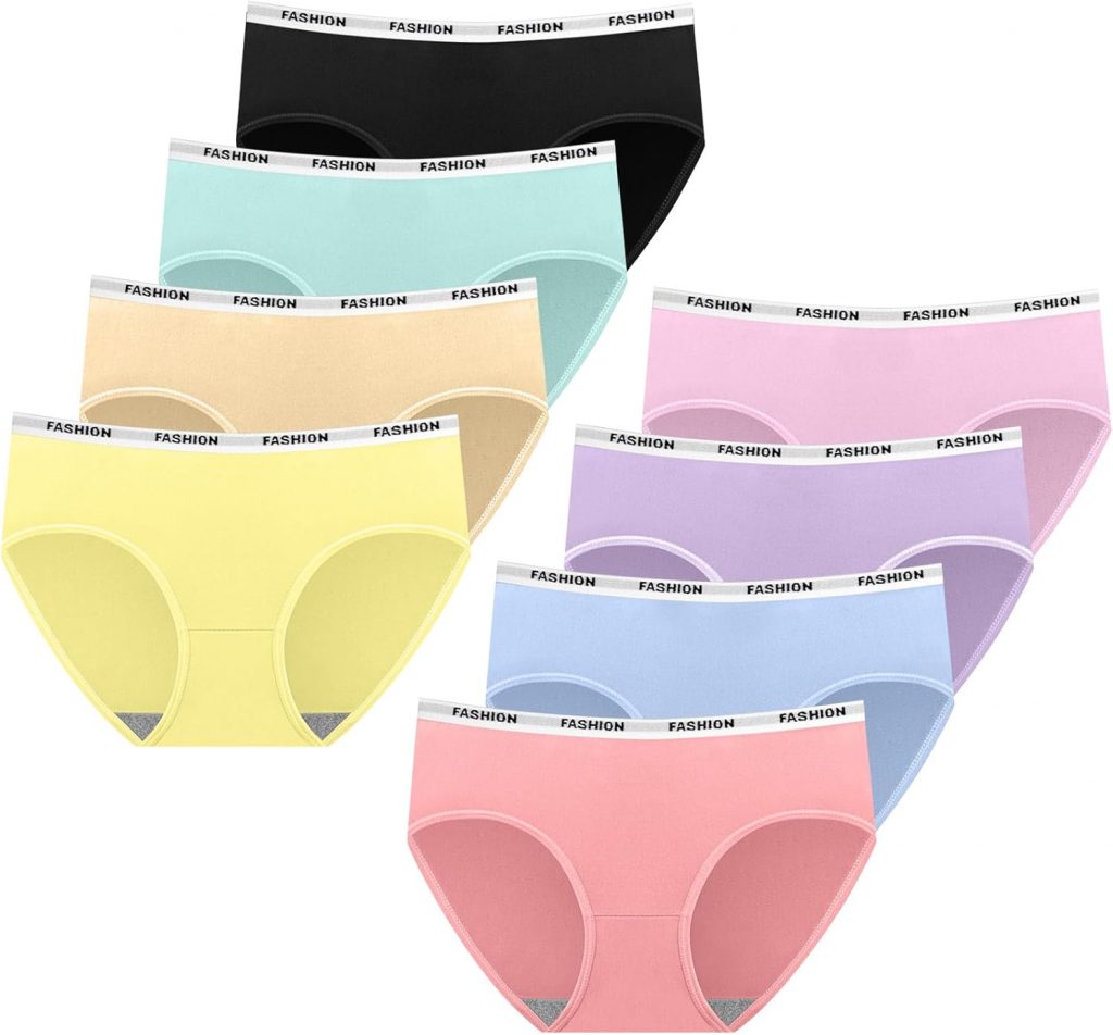 AYBUY Unterwäsche für Mädchen, 8er-Pack weiche Mädchen-Slips, Atmungsaktive, Bequeme und weiche Mädchen-Slip für Jugendliche (16-18 Jahre)5.94€