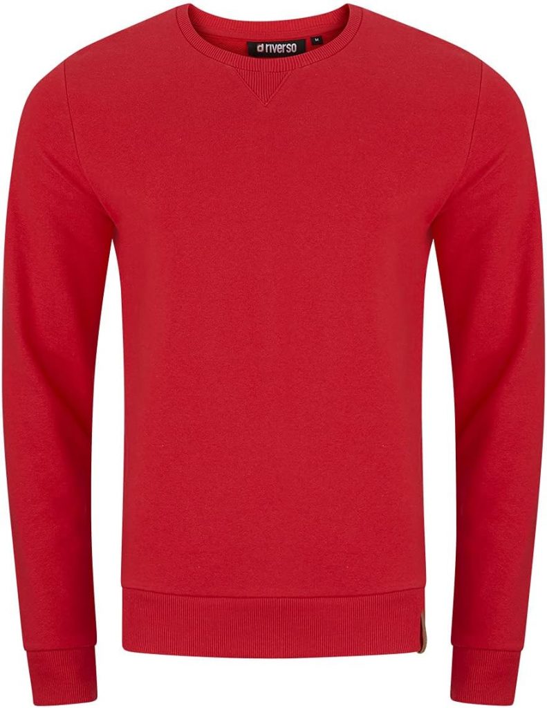riverso Pullover Herren RIVPhillip Regular Fit Sweatshirt Rundhals Langarm Schwarz Rot Blau Braun Grün Grau S M L XL XL XXL 3XL 4XL 5XL