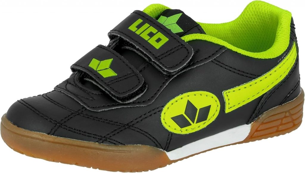 Lico Unisex Kinder Bernie V Hallenschuhe, Schwarz Lemon, 39 EU