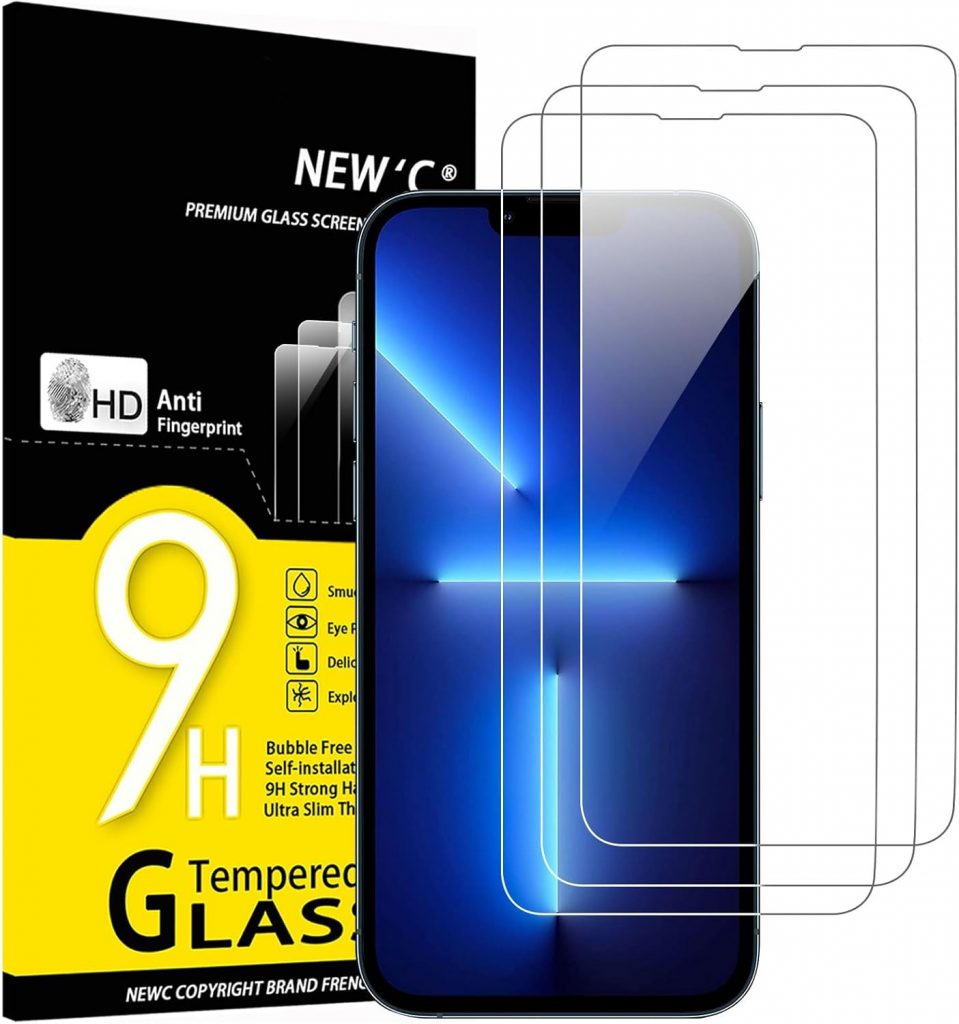 NEW'C 3 Stück für iPhone 13 Pro Max, iPhone 14 Plus für Panzerglas (6,7 Zoll), Frei von Kratzern, 9H Härte, HD…