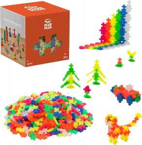 🤴 Geniales Konstruktionsspielzeug, Open Play Neon, Bausteine-Set, 600 Teile