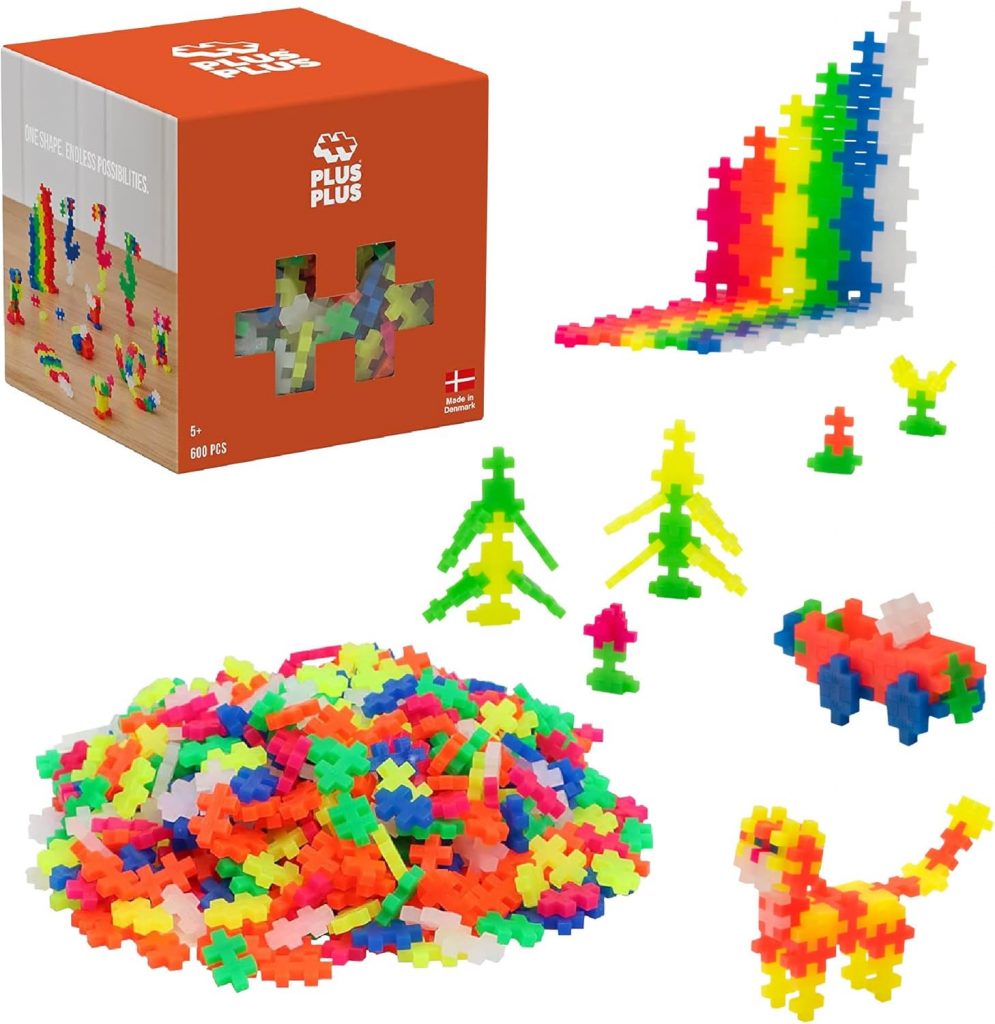 Geniales Konstruktionsspielzeug, Open Play Neon, Bausteine-Set, 600 Teile