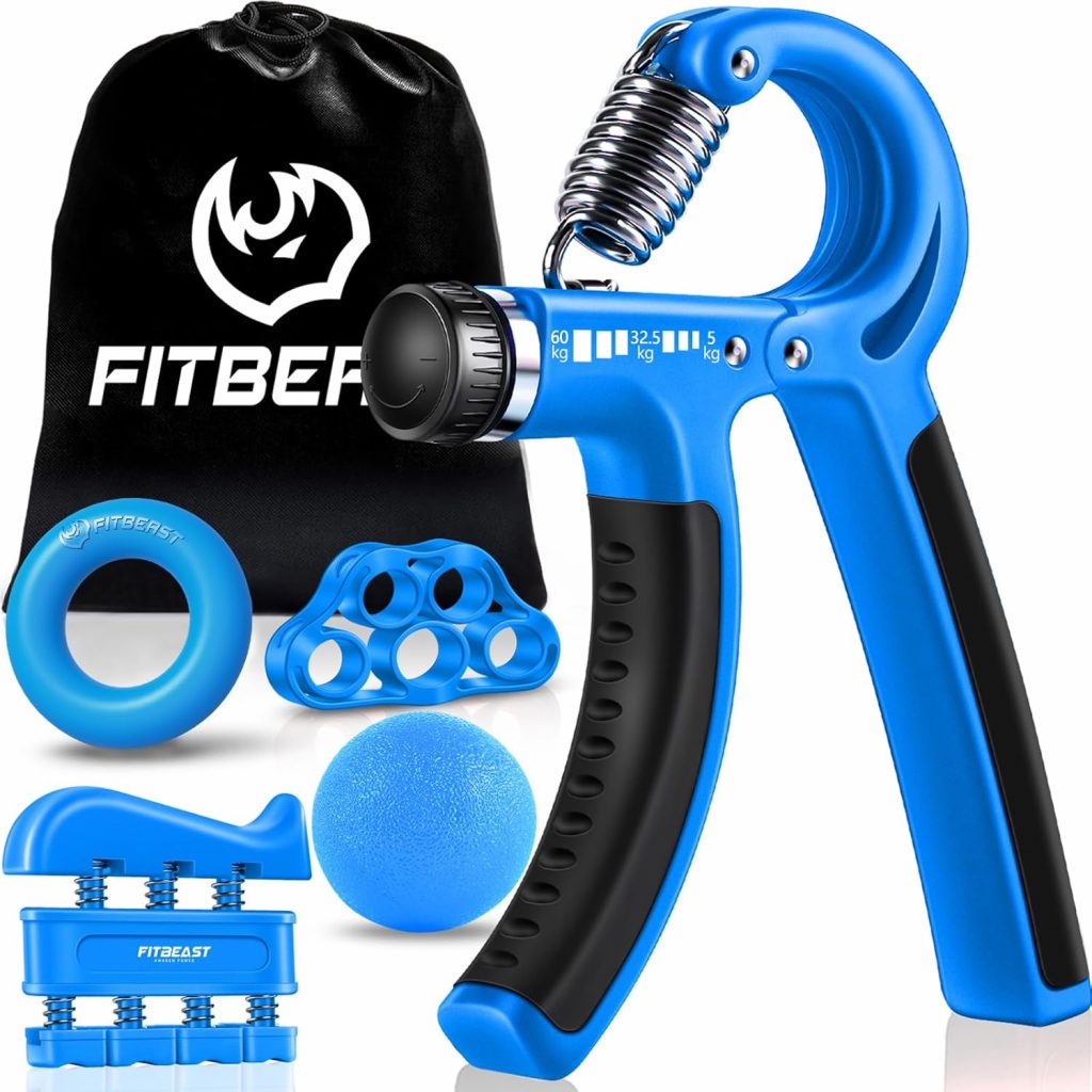 FitBeast Handtrainer Fingertrainer, Griffkraft Trainer Trainingsset – 5er-Pack…