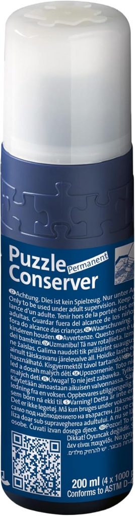 Ravensburger Puzzle Glue & Go – Transparenter Puzzlekleber um Puzzles zu fixieren und als Deko aufzuhängen, 200 ml