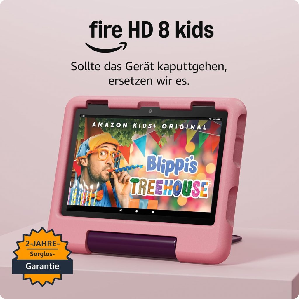 Amazon Fire HD 8 Kids-Tablet (Neueste Generation), für Kinder von 3-7 J. 3 GB…