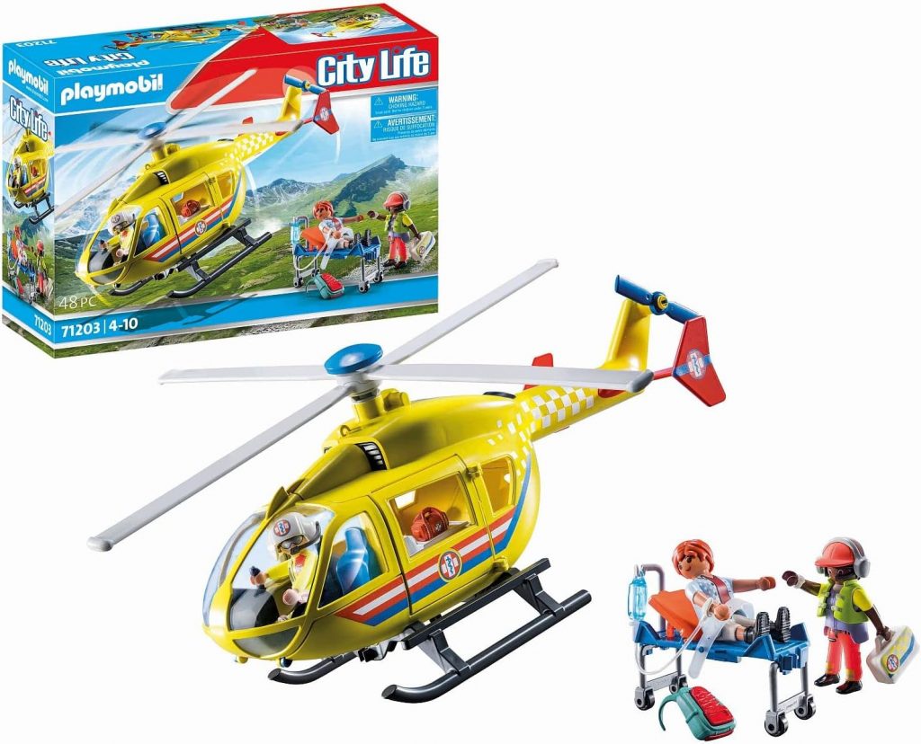PLAYMOBIL City Life Rettungshelikopter Spielzeug für Kinder ab 4 Jahren 71
