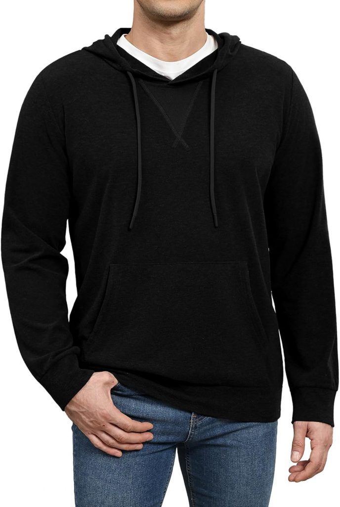 FEDTOSING Hoodies für Männer Langarm Kapuzenpullover Casual Herbst Bequem…