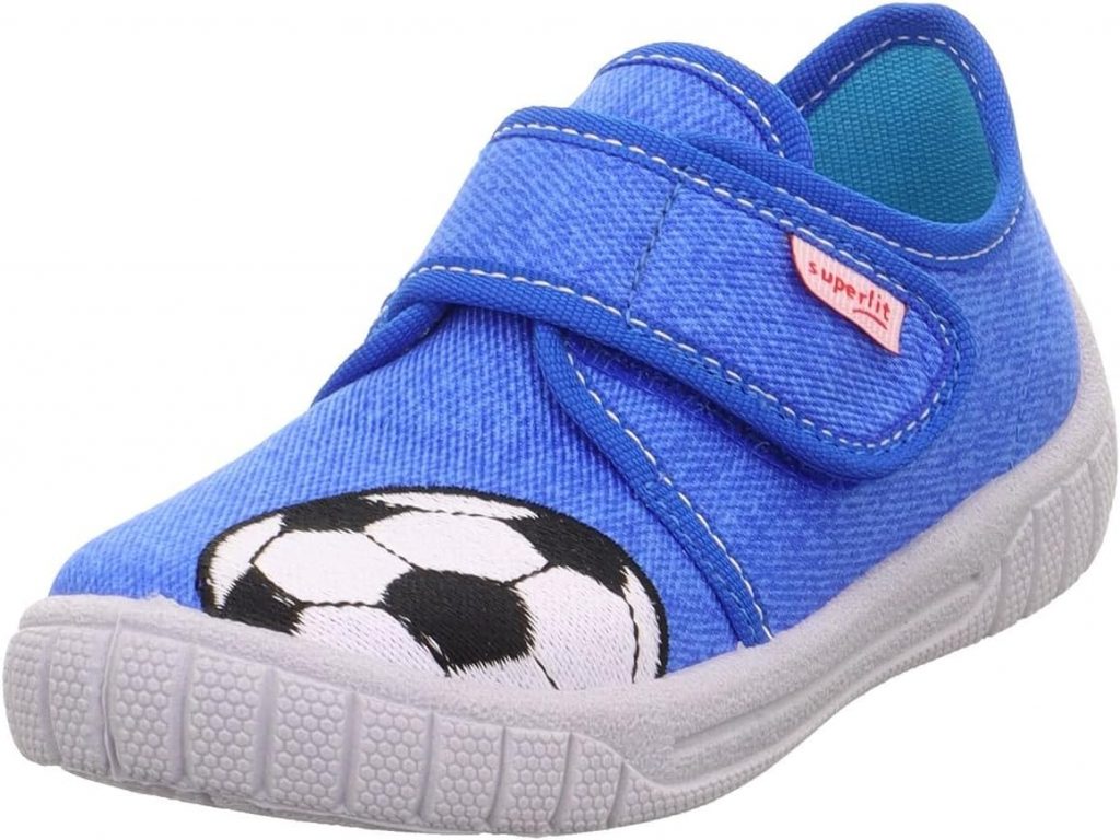 🤴 Superfit Jungen Bill Hausschuhe, Blau Wei&szlig; 8500, 23 EU