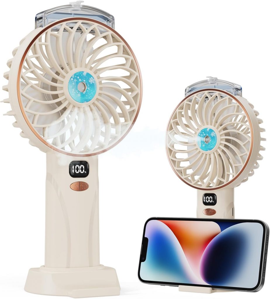Fitabok Handventilator – Kleiner SprüH Tragbarer Mini Ventilatormit 25 Ml, USB-C…