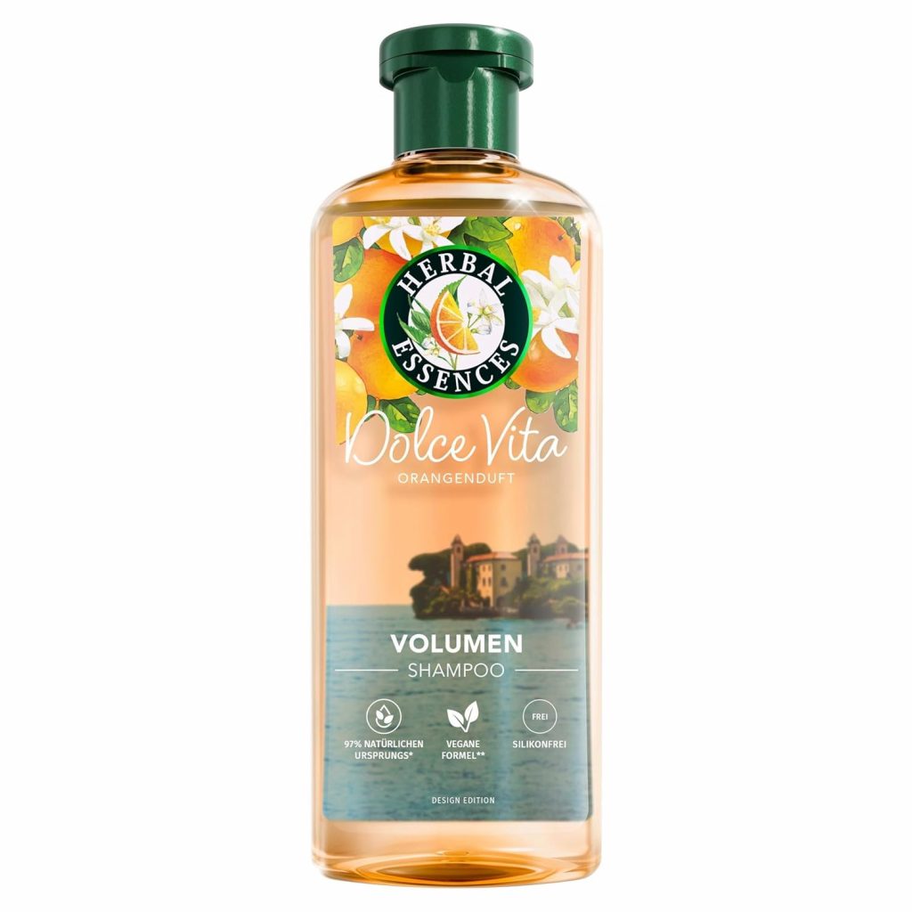 Herbal Essences Volumen Shampoo mit Orangenduft 350ml, Von feinem Haar zu gestärktem Haar voller Volumen von der…