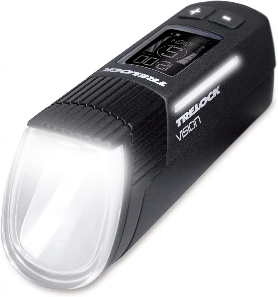 TRELOCK LS 760 I-Go Vision – Fahrradlicht 100 Lux – USB Aufladbar – LED Fahrradlampe mit 5 Lichtmodi – 120 m Sichtweite