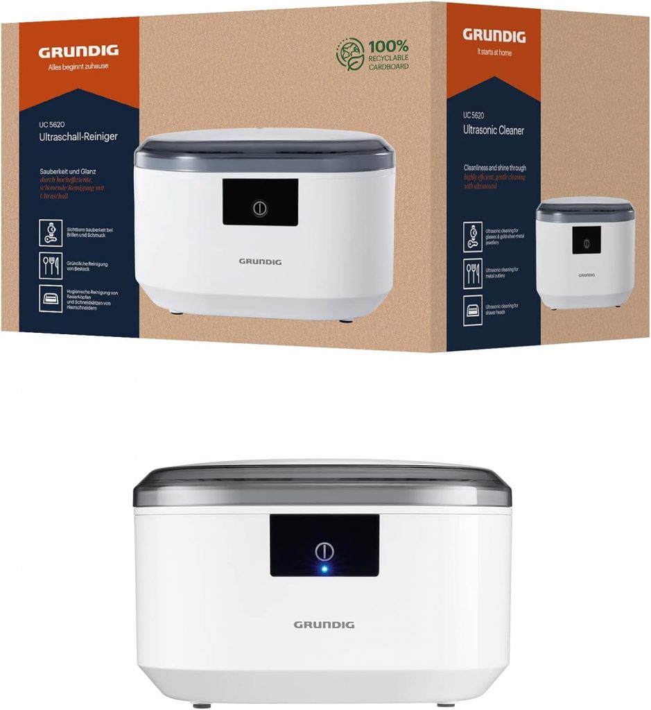 GRUNDIG UC 5620 Ultraschallreiniger 50W, Weiß, 500 ml, 1 Stück (1er Pack)
