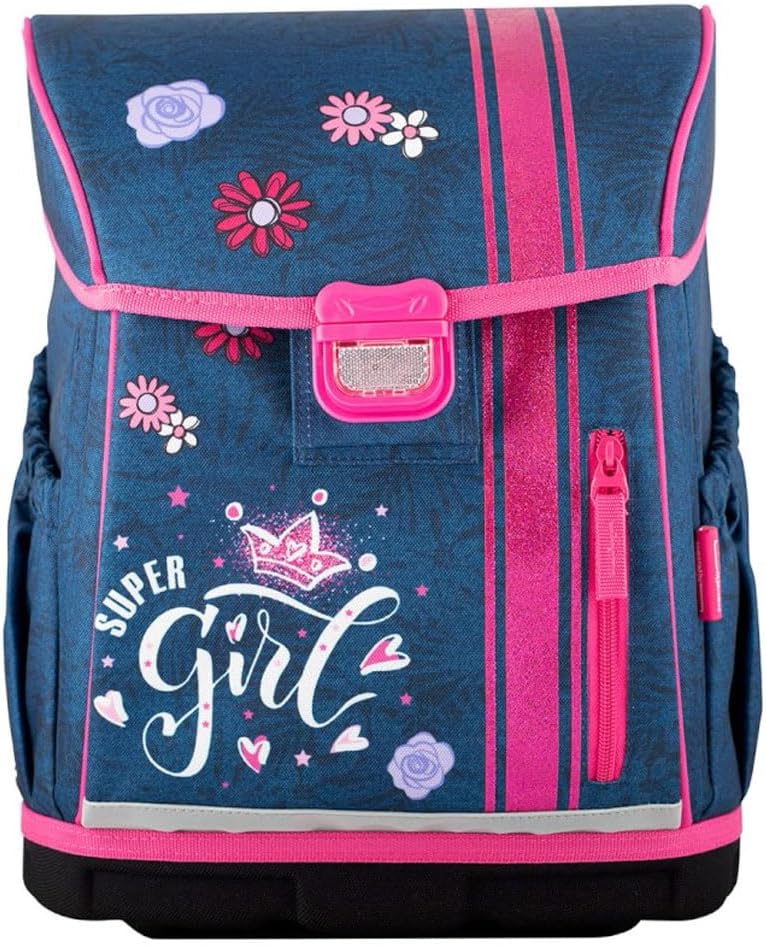Hama Schulrucksack, verschiedene Motive, Marineblau, Jeans, Spitze