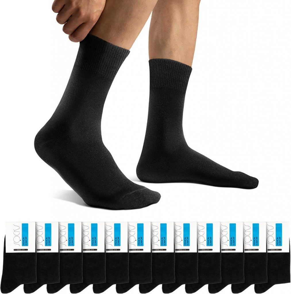 Falechay Herren Business Socken 12 Paar Classic Atmungsaktive Baumwolle, 43-46…