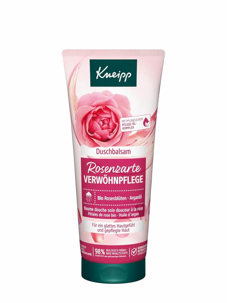 Kneipp Duschbalsam Rosenzarte Verwöhnpflege – Duschgel mit hochwertigem Extrakt aus Bio Rosenblüten & einem…