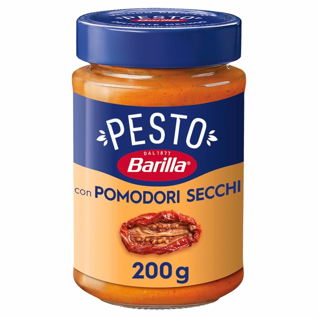 Barilla Pesto Pomodori Secchi 12 x 200g Glutenfreie Italienische Pasta-Sauce mit sonnengetrockneten Tomaten…