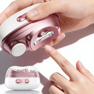 GOMETY Elektrischer Nagelknipser, 3-in-1 Elektrische Nagelknipser Elektrischer Nagelschneider mit LED Licht Nagellampe, 2 Geschwindigkeiten, Nagelclip-Aufbewahrung für Erwachsene Senioren (Rosa)5.99€