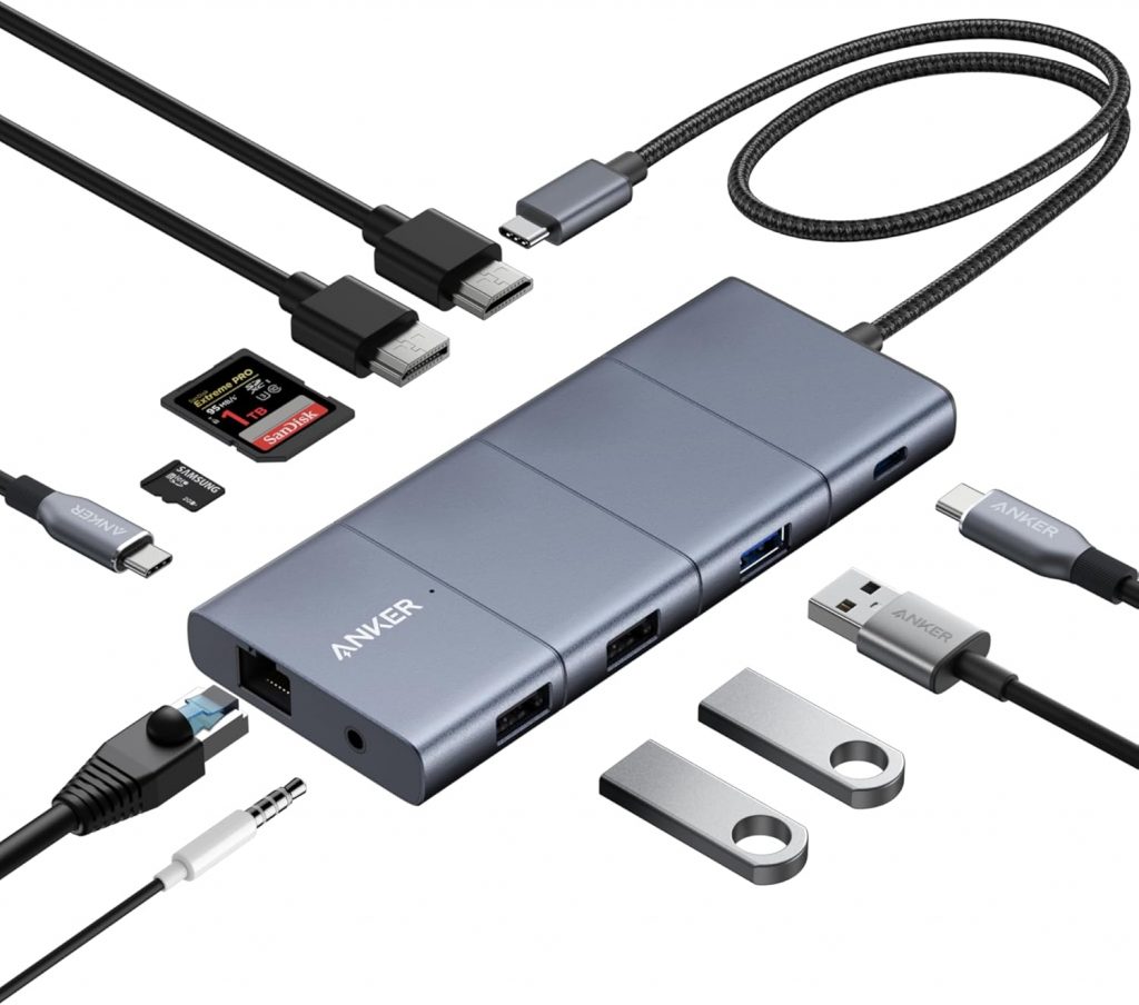 Anker 565 11-in-1 USB-C Hub, Docking-Station mit 10 Gbps USB-C & USB-A…
